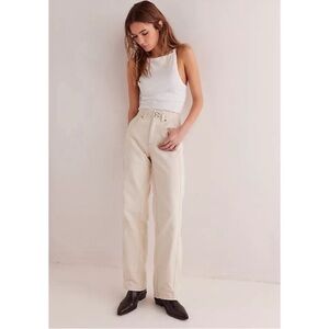 Free People Aster Straight-Leg Jeans Cream 26